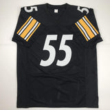 Autographed/Signed DEVIN BUSH Pittsburgh Black Football Jersey JSA COA Auto
