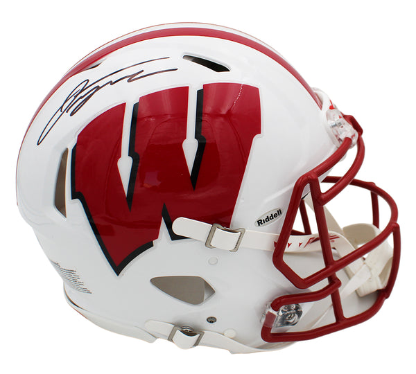 JONATHAN TAYLOR AUTOGRAPHED WISCONSIN BAGERS AUTHENTIC SPEED HELMET BECKETT