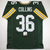 Autographed/Signed NICK COLLINS Green Bay Green Football Jersey PSA/DNA COA Auto