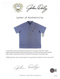 John Daly Authentic Signed Match Worn Purple Adidas Polo Shirt BAS #BH00362