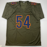 Autographed/Signed Brian Urlacher HOF 18 Salute To Service Jersey Beckett COA