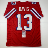 Autographed/Signed Gabriel Gabe Davis Buffalo Red Football Jersey Beckett COA