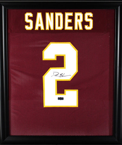 Deion Sanders Signed Florida State Seminoles Framed Maroon Custom Jersey