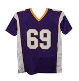 Jared Allen Autographed/Signed Pro Style Purple XL Jersey Beckett 37661