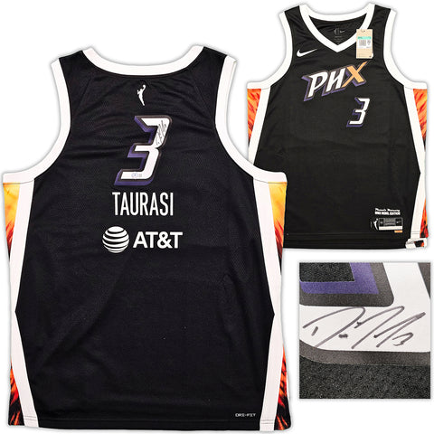 PHOENIX MERCURY DIANA TAURASI AUTOGRAPHED BLACK NIKE JERSEY XL BECKETT