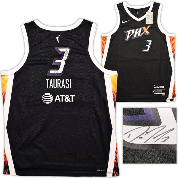 PHOENIX MERCURY DIANA TAURASI AUTOGRAPHED BLACK NIKE JERSEY XL BECKETT