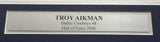 DALLAS COWBOYS TROY AIKMAN AUTOGRAPHED FRAMED WHITE JERSEY BECKETT BAS 206948
