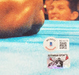 MIKE TYSON AUTOGRAPHED 16X20 PHOTO STANDING OVER BECKETT BAS STOCK #206976