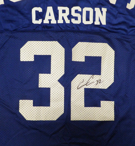 Seahawks Chris Carson Autographed Blue Custom Nike Jersey Size L JSA #WPP267962