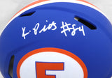 Kyle Pitts Autographed Blue Full Size Authentic Helmet Florida (Cut) Beckett