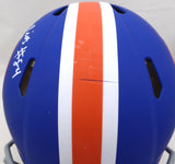 Kyle Pitts Autographed Blue Full Size Authentic Helmet Florida (Cut) Beckett