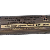 Todd Helton Autographed/Signed Colorado Rockies LE /500 Baseball Bat MLB 49164