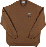 John Daly Signed Match Worn Brown Johnstons of Elgin Cashmere Sweater BAS