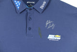 John Daly Authentic Signed Match Worn Blue FOH Polo Shirt BAS #BH00363