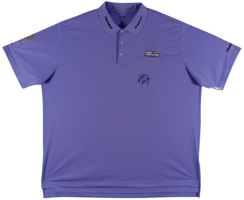 John Daly Signed Match Worn Purple Adidas Climalite Polo Shirt BAS #BH00364