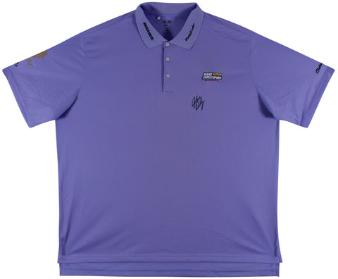 John Daly Authentic Signed Match Worn Purple Adidas Polo Shirt BAS #BH00362