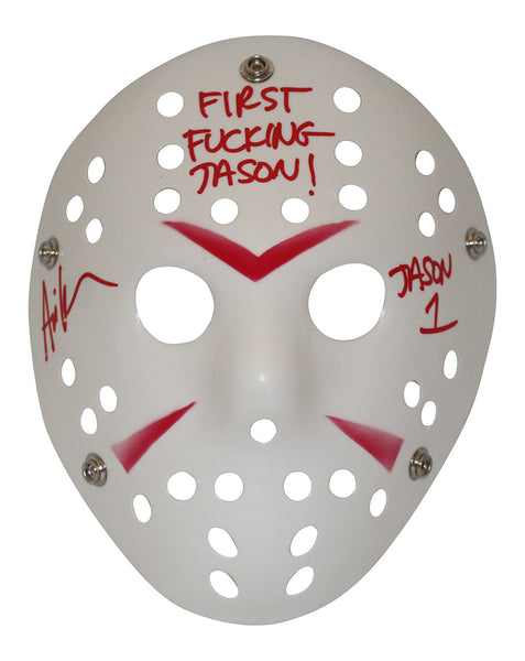 Ari Lehman Autographed/Signed Friday The 13th White Mask Jason Beckett 36375