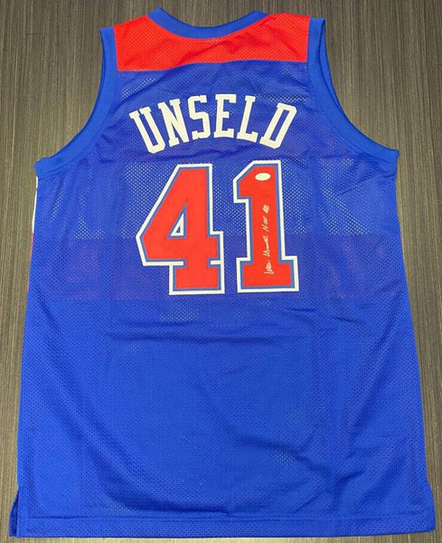 Wes Unseld Signed Washington Bullets Custom Jersey