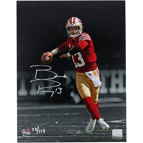 Brock Purdy San Francisco 49ers Autographed 11" x 14" Spotlight Photograph - Limited Edition of 113