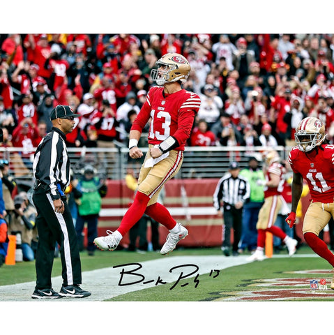 Brock Purdy San Francisco 49ers Autographed 16" x 20" Screaming Photograph