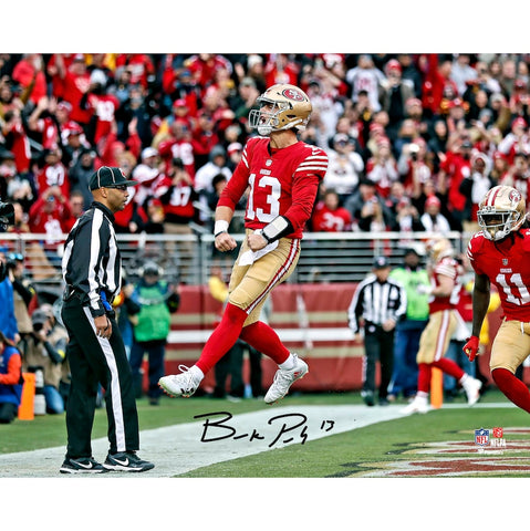 Brock Purdy San Francisco 49ers Autographed 8" x 10" Screaming Photograph