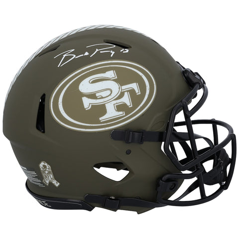 Brock Purdy San Francisco 49ers Autographed Riddell 2022 Salute to Service Speed Authentic Helmet