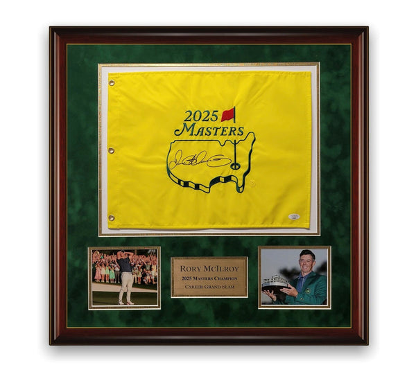 Rory McIlroy Signed Autographed 2025 Masters Flag Framed