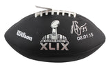 49ers Navorro Bowman Signed Wilson Youth Super Bowl XLIX Football JSA #AR36699