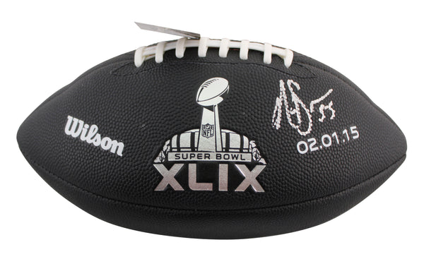 49ers Navorro Bowman Signed Wilson Youth Super Bowl XLIX Football JSA #AR36699