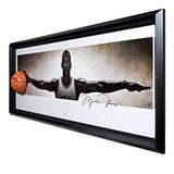 Michael Jordan Autographed Wings Breaking Through Photo - Framed