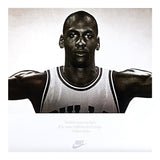 Michael Jordan Autographed Wings Breaking Through Photo - Framed