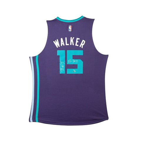 Kemba Walker Autographed & Inscribed Charlotte Hornets Swingman Away Jersey