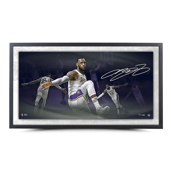 LEBRON JAMES AUTOGRAPHED “POETRY” 36X18 FRAMED