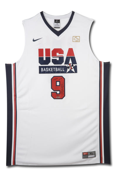 Michael Jordan Signed & Inscribed Nike 1992 Olympic Basketball Jersey