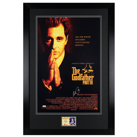 Al Pacino Autographed The Godfather: Part III 16x24 Movie Poster Framed