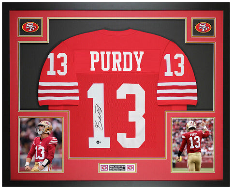 Brock Purdy Autographed and Framed Red 49ers Jersey