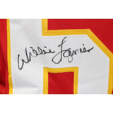 Willie Lanier Autographed/Signed Pro Style Red Jersey HOF TRI 43417