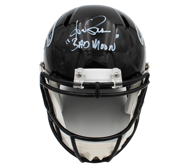 Andre Rison Signed Atlanta Falcons Speed Full Size NFL Helmet-Bad Moon in white