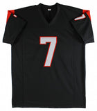 Boomer Esiason Signed Cincinnati Bengals Black Jersey (Beckett) 4xPro Bowl Q.B.