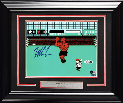 Mike Tyson Autographed Signed Framed 11x14 Photo Nintendo Punch-Out!! Beckett
