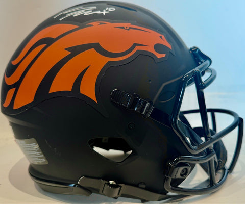 Bo Nix Autographed Denver Broncos Eclipse NFL Pro Helmet BAS COA