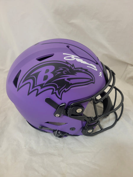 ZAY FLOWERS SIGNED BALTIMORE RAVENS F/S RAVE SPEEDFLEX HELMET BECKETT QR