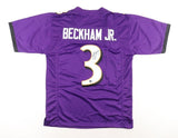 Odell Beckham Jr Signed Baltimore Ravens Jersey (Beckett) 3xPro Bowl Receiver