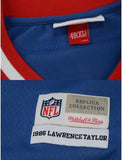 Framed Lawrence Taylor NY Giants Signed Mitchell & Ness Blue Replica Jersey