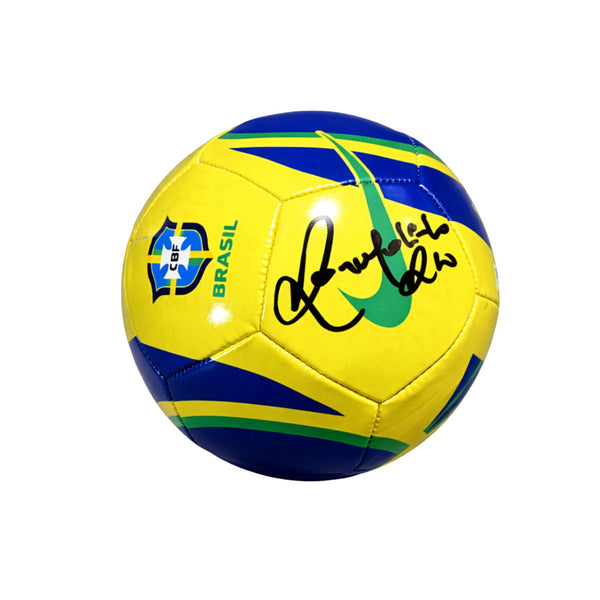 Ronaldinho Signed Brazil Mini Soccer Ball with Beckett COA