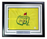 Jack Nicklaus Arnold Palmer Signed Framed Undated Masters Golf Flag JSA Y76271