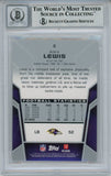 Ray Lewis Signed 2010 Topps Unrivaled #6 Trading Card Beckett 10 Slab 35260