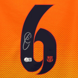 Xavi Hernandez Signed FC Barcelona Away Soccer Jersey #6 with Beckett COA