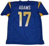 Davante Adams Autographed Royal Blue Gradient Number #17 Custom Jersey Beckett