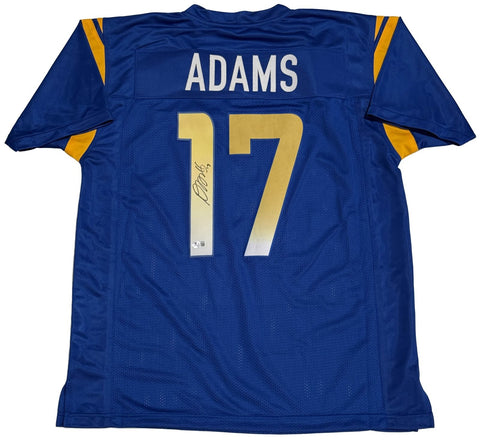 Davante Adams Autographed Royal Blue Gradient Number #17 Custom Jersey Beckett